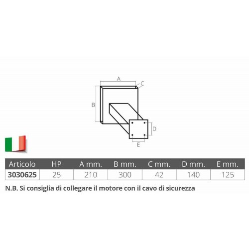 Supporto motore basculante